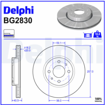 Fren Disk Ayna Ön DELPHI BG2830