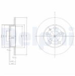 Fren Disk Ayna Arka DELPHI BG3034T