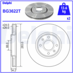 Fren Disk Ayna Ön DELPHI BG3622T