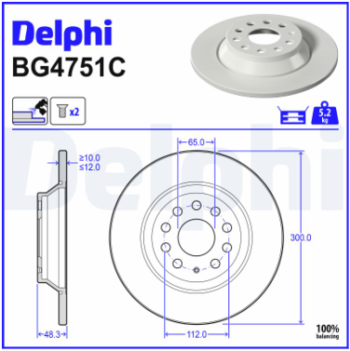 Fren Disk Ayna Arka DELPHI BG4751C